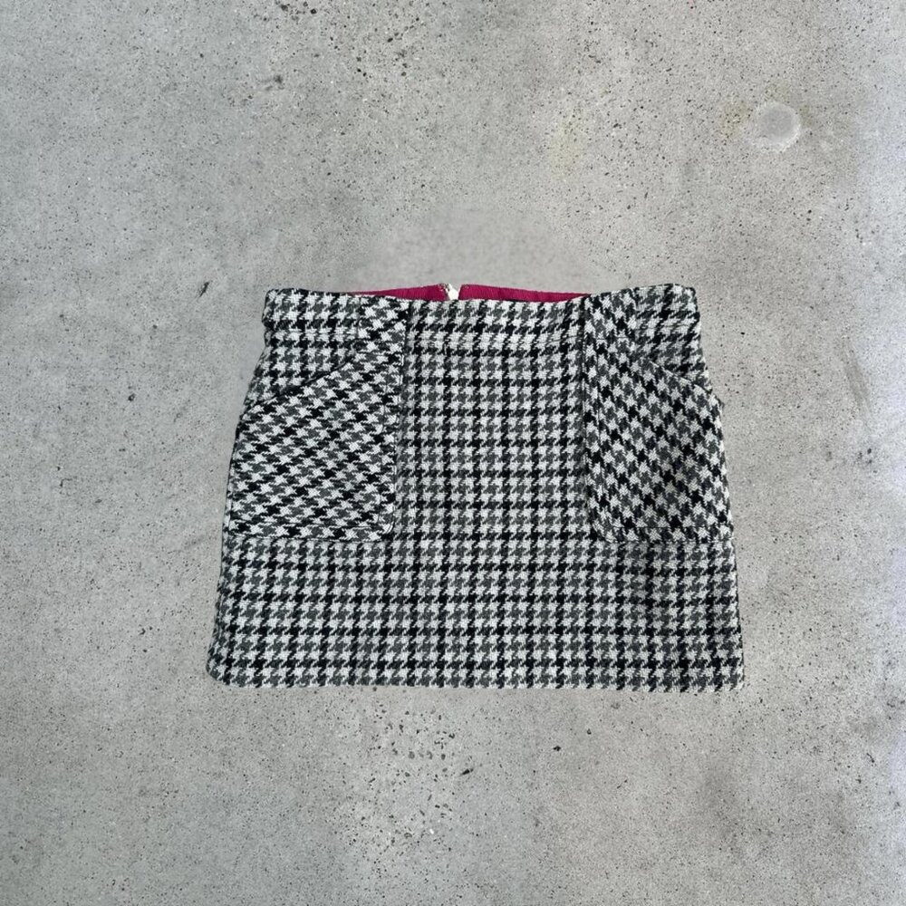 Vintage houndstooth mini skirt